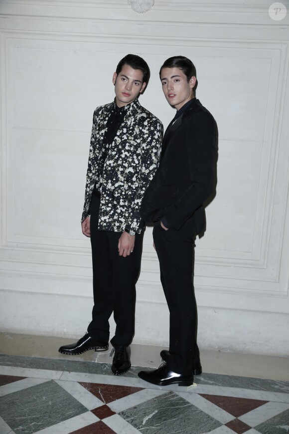 Peter Brant Jr et son frère Harry Brant au défilé de mode, collection Haute-Couture automne-hiver 2014/2015 "Valentino" à Paris. Le 9 juillet 2014