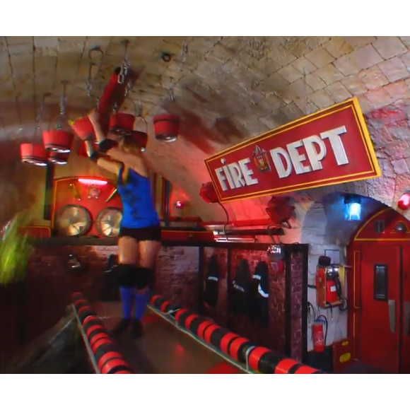 Camille Cerf toute mouillée dans Fort Boyard, le 30 juillet 2016.