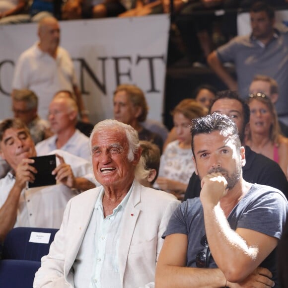 Jean-Paul Belmondo et Jeff Domenech - Championnat International WBA Super-Welters - Le Cannet le 30 juillet 2016 © Jlppa / Bestimage