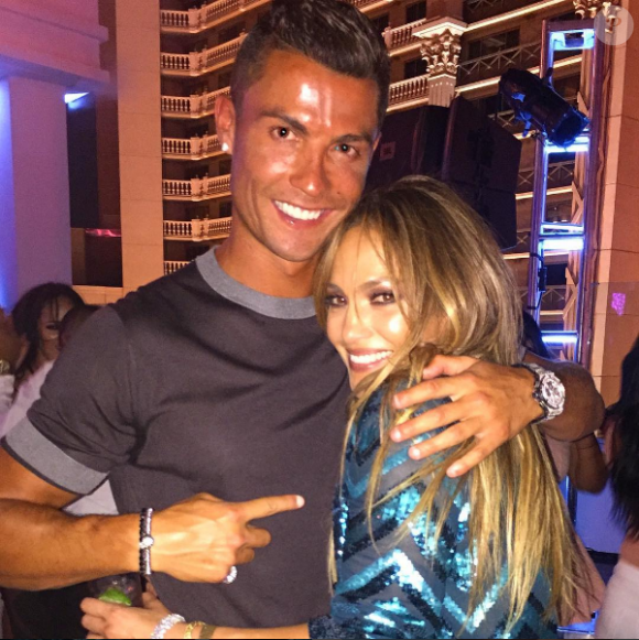 Cristiano Ronaldo avec Jennifer Lopez lors de ses vacances aux Etats-Unis en juillet 2016, photo Instagram.