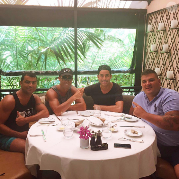 Cristiano Ronaldo avec ses proches lors de ses vacances aux Etats-Unis en juillet 2016, photo Instagram.