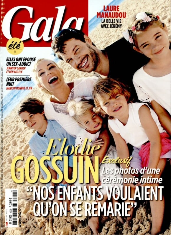 Elodie Gossuin avec son mari Bertrand et leurs enfants en couverture de Gala, le 3 août 2016