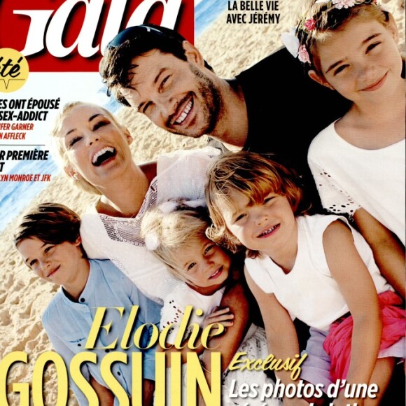 Elodie Gossuin avec son mari Bertrand et leurs enfants en couverture de Gala, le 3 août 2016