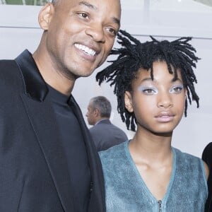 Will Smith et sa fille Willow Smith - Backstage - Karl Lagerfeld lors du final du défilé de mode Haute-Couture automne-hiver 2016/2017 "Chanel" au Grand Palais à Paris le 5 juillet 2016.