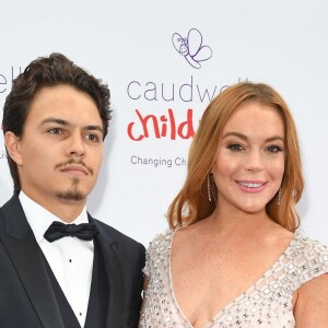 Lindsay Lohan et son compagnon Egor Tarabasov au "Butterfly Ball" au profit de l'association caritative "Caudwell Children" au Grosvenor House Hotel à Londres. Le 22 juin 2016 22 June 2016.