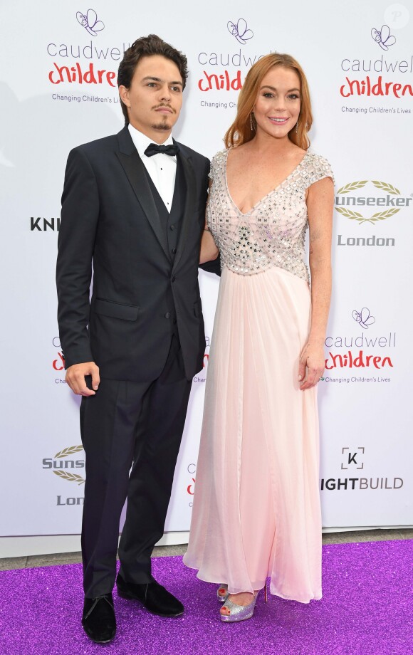 Lindsay Lohan et son compagnon Egor Tarabasov au "Butterfly Ball" au profit de l'association caritative "Caudwell Children" au Grosvenor House Hotel à Londres. Le 22 juin 2016 22 June 2016.
