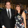 John Travolta et sa femme Kelly Preston arrivant au 90e anniversaire de Tony Bennett à New York, le 3 août 2016. © CPA/Bestimage