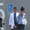 Exclusif - Taylor Lautner et Abigail Breslin lors d'une séance photo pour la série "Scream Queens" à Los Angeles. Le 17 juillet 2016 © CPA / Bestimage