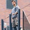 Taylor Lautner et Marie Avgeropoulos sur le tournage du film " Tracers" a New York Le 27 Juillet 2013