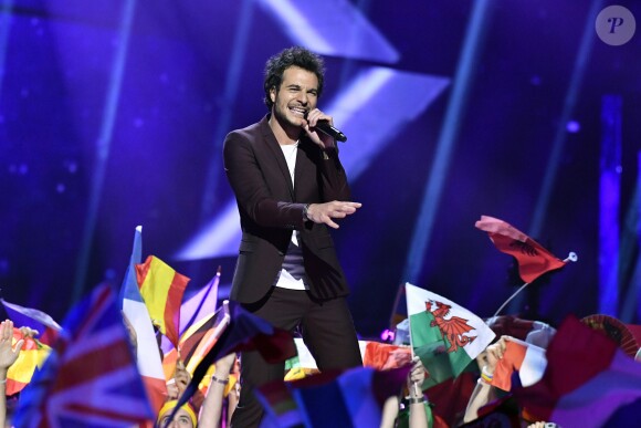 Amir chante son titre, "J'ai cherché", à l'Eurovision 2016, en mai dernier. Photo by Karin Törnblom / IBL/ABACAPRESS.COM14/05/2016 - Stockholm