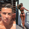 Cristiano Ronaldo et Cassandre Davis ont vécu une romance fin juillet 2016, montage à partir de photos Instagram