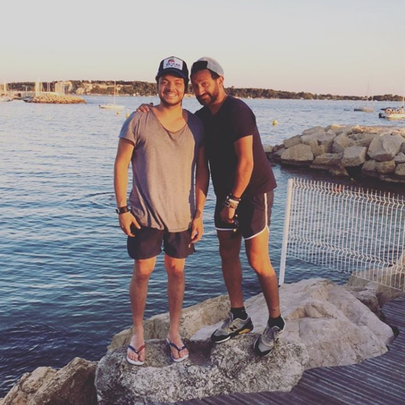 Kev Adams et Cyril Hanouna en vacances à Cannes, le 7 août 2016.