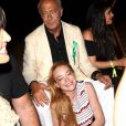 Fawaz Gruosi et Lindsay Lohan lors de la soirée d'anniversaire "Fawaz's Folies" pour les 64 ans de Fawaz Gruosi (de Grisogono) à la Cala di Volpe à Porto-Cervo, Sardaigne, Italie, le 8 août 2016. © Agence/Bestimage