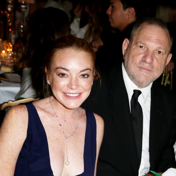 Lindsay Lohan, Harvey Weinstein lors de la soirée d'anniversaire "Fawaz's Folies" pour les 64 ans de Fawaz Gruosi (de Grisogono) à la Cala di Volpe à Porto-Cervo, Sardaigne, Italie, le 8 août 2016. © Agence/Bestimage