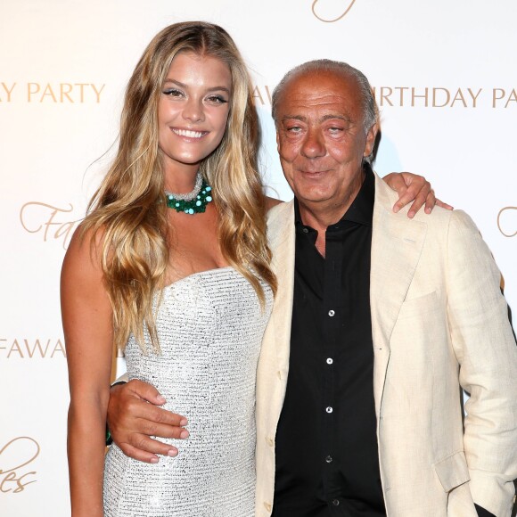 Nina Agdal et Fawaz Gruosi lors de la soirée d'anniversaire "Fawaz's Folies" pour les 64 ans de Fawaz Gruosi (de Grisogono) à la Cala di Volpe à Porto-Cervo, Sardaigne, Italie, le 8 août 2016. © Agence/Bestimage