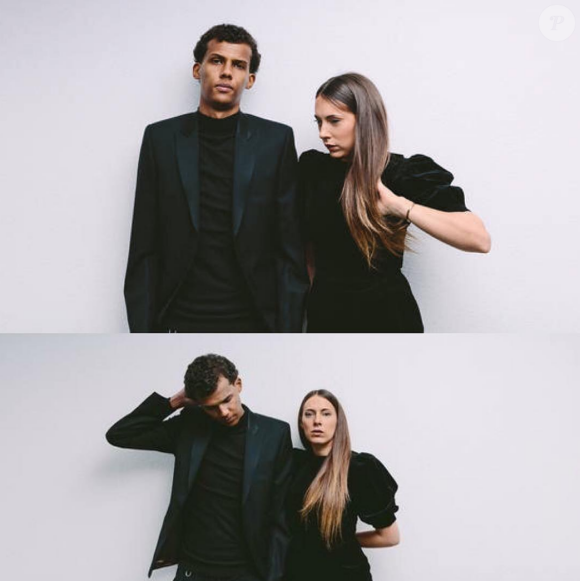 Paul Van Haver et Coralie Barbier lors du lancement de leur troisième collection capsule Mosaert à Bruxelles, avril 2016. (photographe Antoine Melis)