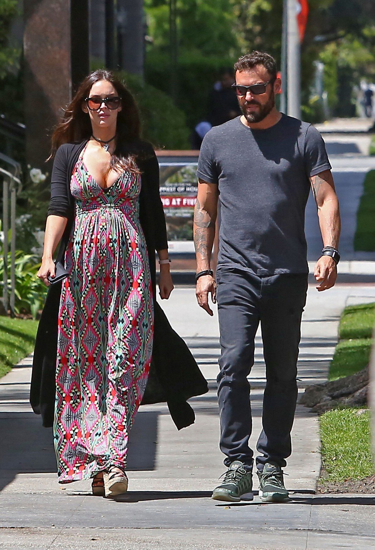 Photo Exclusif Megan Fox enceinte de son troisième enfant se promène avec Brian Austin