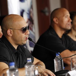 VIN DIESEL, DWAYNE JOHNSON (THE ROCK), GAL GADOT - CONFERENCE DE PRESSE POUR LE FILM "FAST AND FURIOUS 5" AU SOFITEL A MARSEILLE 28/04/2011