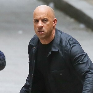 Vin Diesel sur le tournage de "Fast & Furious 8" à Atlanta, le 12 juillet 2016.