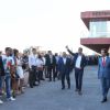 Cristiano Ronaldo lors de l'inauguration à Funchal, à Madère, du Pestana CR7 Hôtel, le 22 juillet 2016, en présence de sa famille et du président du gouvernement local, Miguel Albuquerque. © Look Press Agency/ABACAPRESS.COM