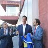 Cristiano Ronaldo lors de l'inauguration à Funchal, à Madère, du Pestana CR7 Hôtel, le 22 juillet 2016, en présence de sa famille et du président du gouvernement local, Miguel Albuquerque. © Look Press Agency/ABACAPRESS.COM