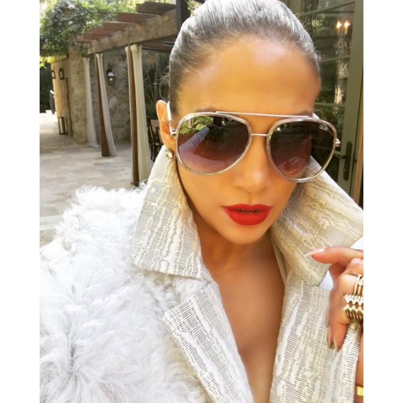 Jennifer Lopez a publié un selfie sur sa page Instagram, le 9 août 2016