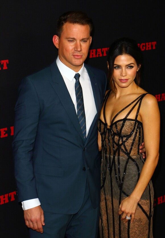Channing Tatum et sa femme Jenna Dewan à la première de ‘The Hateful Eight' à Hollywood, le 7 décembre 2015