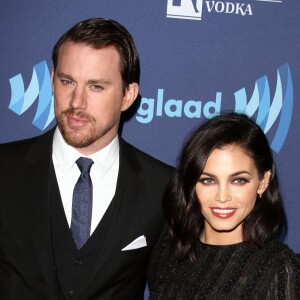 Channing Tatum et sa femme Jenna Dewan - People lors de la 26e cérémonie des GLAAD Media Awards à Beverly Hills, le 21 mars 2015.