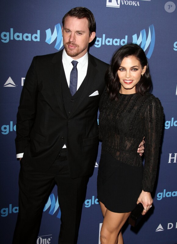 Channing Tatum et sa femme Jenna Dewan - People lors de la 26e cérémonie des GLAAD Media Awards à Beverly Hills, le 21 mars 2015.