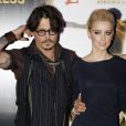Johnny Depp et Amber Heard à Paris le 8 novembre 2011.