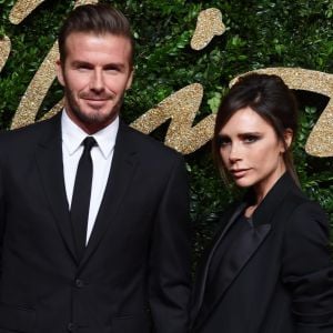 David Beckham et sa femme Victoria Beckham au British Fashion Awards 2015 à Londres, le 23 novembre 2015