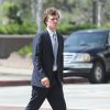 Exclusif - Conrad Hilton arrive au tribunal à Los Angeles avec ses parents Kathy et Rick Hilton, le 16 juin 2015.