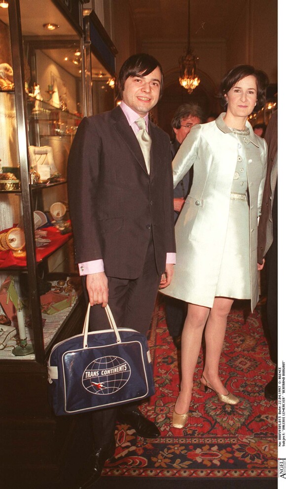 Valérie Lemercier et Bertrand Burgalat lors de la présentation du film Quadrille à Paris en 1997