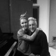 Céline Dion et Humberto Gatica, en studio à Las Vegas, le 18 février 2016