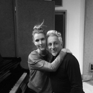 Céline Dion et Humberto Gatica, en studio à Las Vegas, le 18 février 2016
