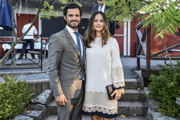 La princesse Sofia de Suède (Sofia Hellqvist) et son mari le prince Carl Philip de Suède au 100ème anniversaire de l'association Local Heritage au musée de Skansen à Stockholm, le 27 août 2016