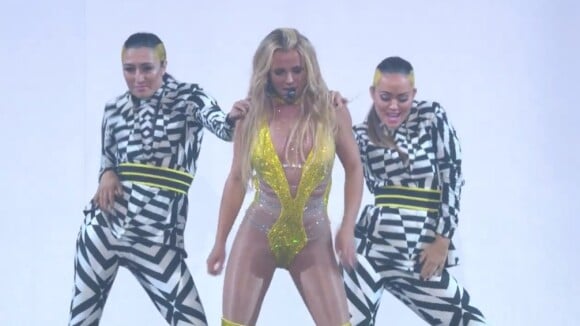 Britney Spears sur la scène des MTV Video Music Awards au Madison Square Garden à New York le 28 août 2016