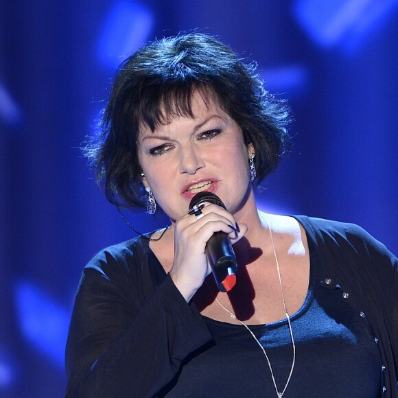 Maurane - Enregistrement de l'émission "Vivement Dimanche" à Paris le 25 Fevrier 2015.