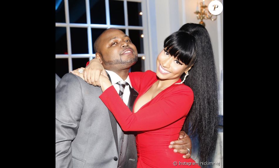 Nicki Minaj et son frère Jelani Maraj lors de son mariage au mois d&#039;août 2015. Le frère de la popstar est accusé de viol aggravé sur mineur, sa femme lui a demandé le divorce.