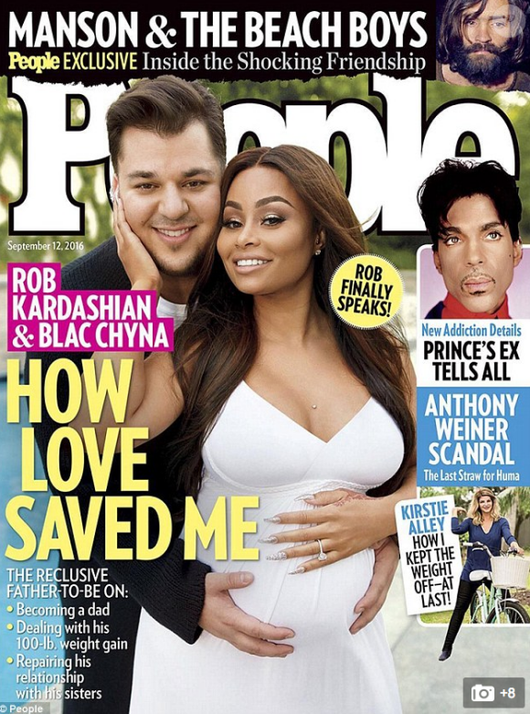 Rob Kardashian assure que l'amour de Blac Chyna l'a sauvé. Il a tout raconté lors d'une interview pour le magazine People, en kiosque ce mois-ci. Septembre 2016