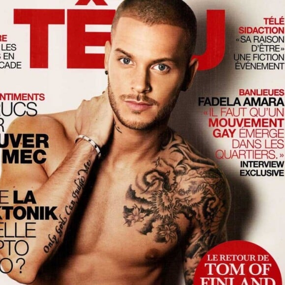 Couverture du magazine "Têtu", édition du mois d'avril 2008 avec M. Pokora.