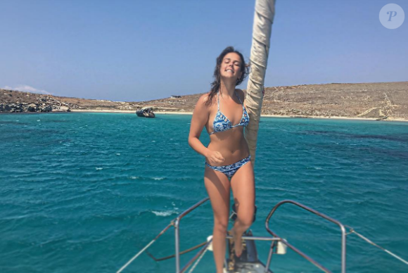 Pauline Ducruet en vacances dans les Cyclades en août 2016, étape à Rhénée, photo Instagram.