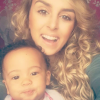 Samantha, l'ex-compagne d'Anthony Martial et leur fille Peyton. Juillet 2016.