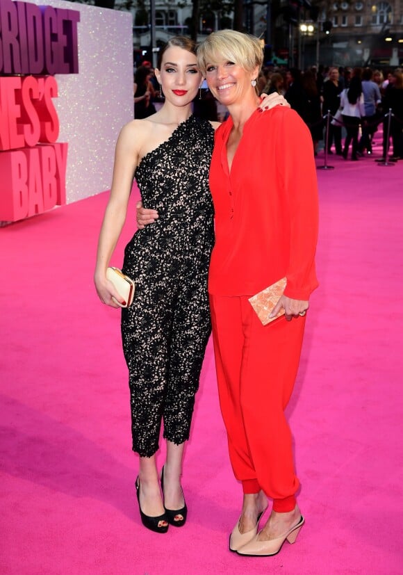 Emma Thompson et sa fille Gaia - Avant-première mondiale du film "Bridget Jones Baby" au cinéma Odeon Leicester Square à Londres, Royaume Uni, le 5 septembre 2016.