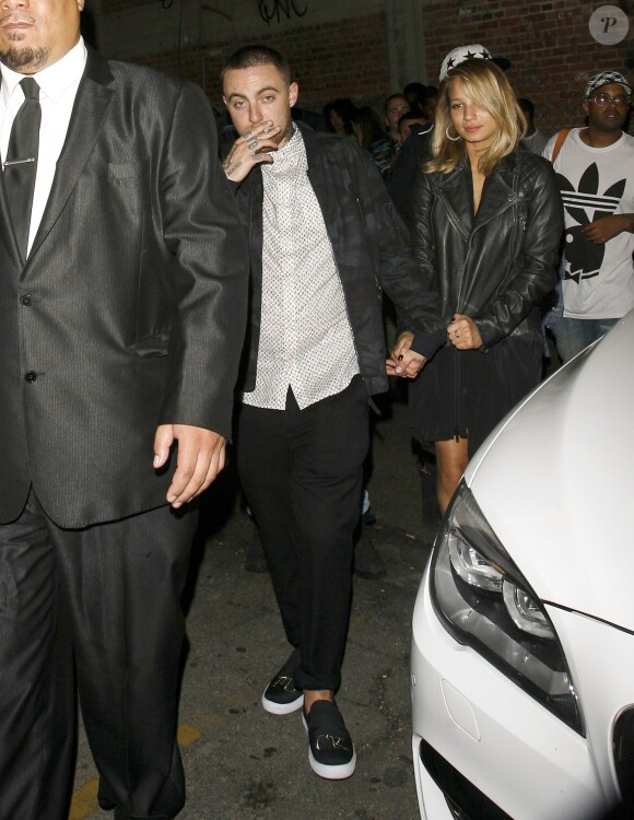Le rappeur Mac Miller et sa compagne Nomi Leasure ont passé la soirée au Supperclub à Hollywood. Le 19 mars 2015