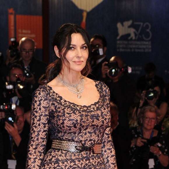 Monica Bellucci lors de la première de On the Milky Road d'Emir Kusturica en clôture de la 73e Mostra de Venise, le 9 septembre 2016.