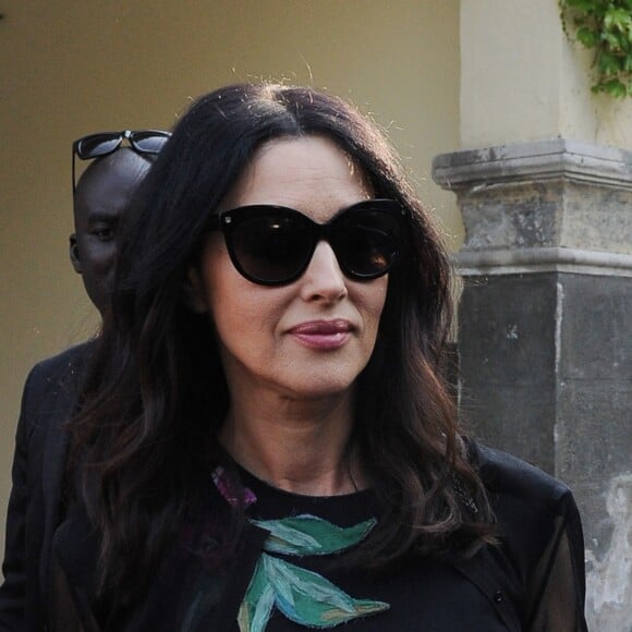 Monica Bellucci sort de l'hôtel Excelsior lors du 73ème festival du film de Venise, La Mostra, le 10 septembre 2016 au lendemain de la présentation de son film On the Milky Road, de et avec Emir Kusturica.