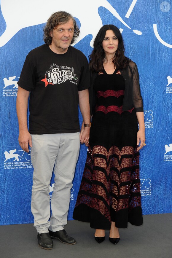 Emir Kusturica et Monica Bellucci lors du photocall du film On The Milky Road lors de la 73e Mostra de Venise le 9 septembre 2016.