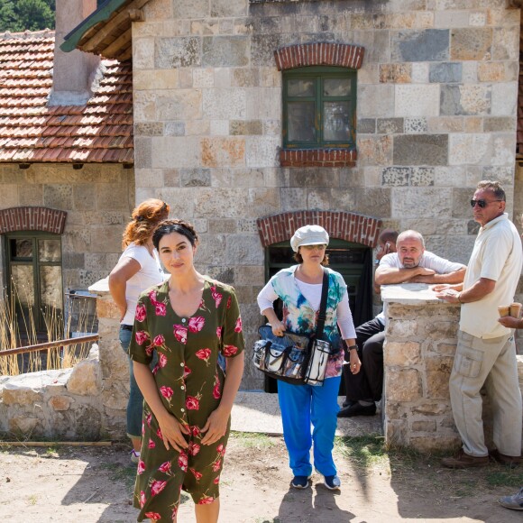 Image du tournage du film On the Milky Way d'Emir Kusturica avec Monica Bellucci le 19 août 2014, avec ce jour-là la visite du président Milorad Dodik.