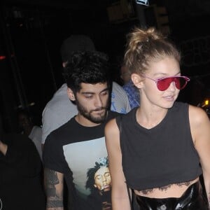 Taylor Swift à la sortie de l'appartement Gigi Hadid à New York. Gigi Hadid est avec son compagnon, le chanteur Zayn Malik. Le 12 septembre 2016